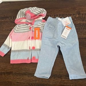 Gymboree Sweater and Skinny Cord Matching Outfit - Size 6-12 Months